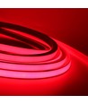 5m 8W/m AnyCut Neon Flex 10x10 Rød LED strip - 12V DC, Ingen klippeafstand