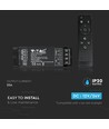 LED lysdæmper med RF fjernbetjening, 25A - 12V/24V, synkroniserbar, hukommelsesfunktion, IP20