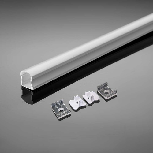 Monteringssæt med diffuser - LED-Strip, PCB, 20mm, Overflade, 2000x17.2x14.44mm, Hvid