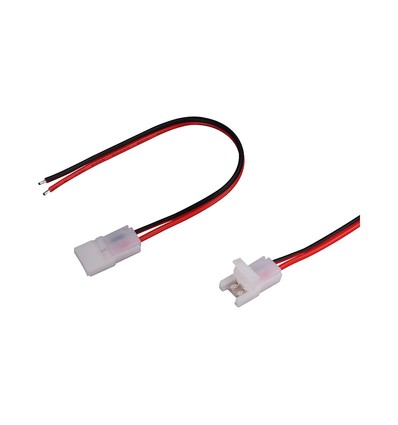 8mm samler til LED strip - Single head, til 8mm enkeltfarvet strip