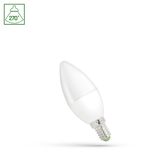 C37 E14 1W - LED kertepære, 230V, kold hvid, Spectrum