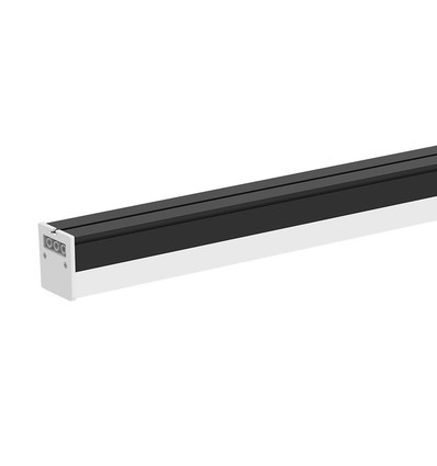120cm 40W LED lysskinne - 107lm/W, Sort, IP20, IK08, gennemfortrådet, 4000K