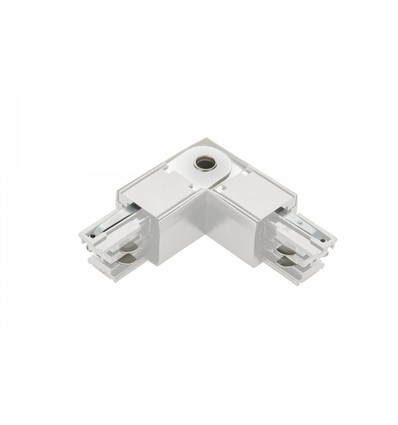 3-faset SPS-2 L-samler, justerbar - Hvid, IP20, aluminium, til skinnesystem