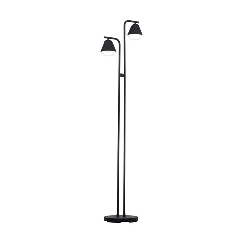 Outlet: EGLO Palbieta Gulvlampe Med 2xGU10 3W i Sort/Satineret