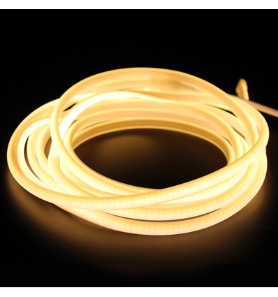 5m Neon COB RA95, 230V - 11W/m, IP67, 288 LED/m, kan klippes for hver 10cm, op til 50m