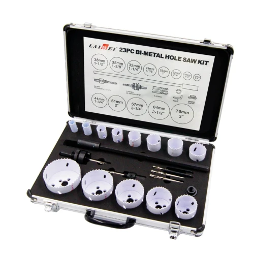 Sæt med 23 stk. kopbor - Ø16-76mm, Aluminium kuffert