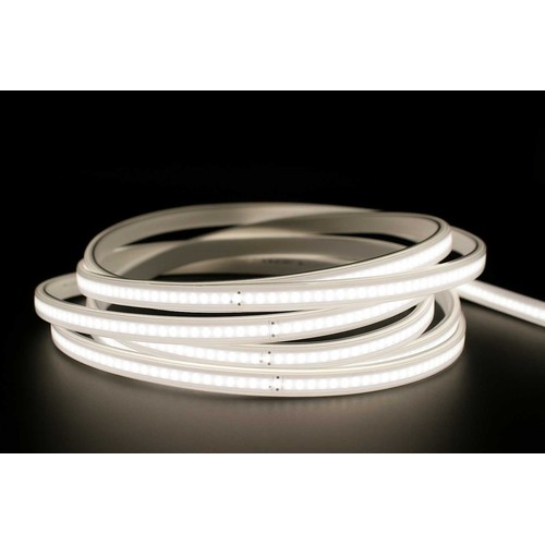 5 m. vandtæt COB strip - 230V, IP67, 360 LED, 10W/m, kan klippes for hver 50cm