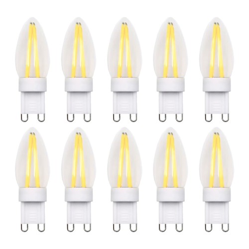 10 stk. G9 dæmpbare 2W pære - 2700K, Filament LED, 230V