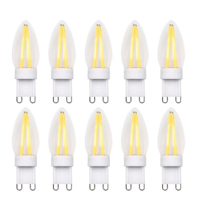 10 stk. G9 2,2W dæmpbare pærer - 2700K, Filament LED