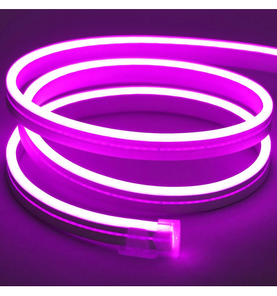 8W pr. meter Lilla 8x16 CLIP-ON Neon Flex LED - 24V DC, IP67