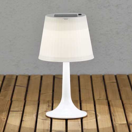 Outlet: Assisi LED Bordlampe Solcelle, IP44 i Hvid - Konstsmide