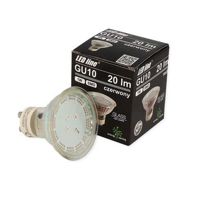 Outlet: GU10 LED Pære 1W, 220-260V Med Blå Lys