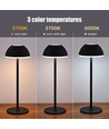 Opladelig LED bordlampe Inde/ude - Grå, touch dæmpbar, 3i1, IP54 udendørs