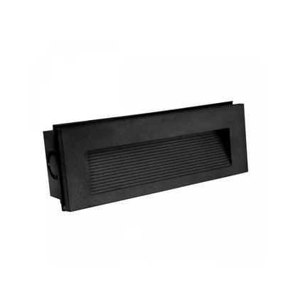 6W nedsænket trappelys CCT - 3 lyskulører, IP54, Sort, 23 x 8,4 x 5,2cm, 230V