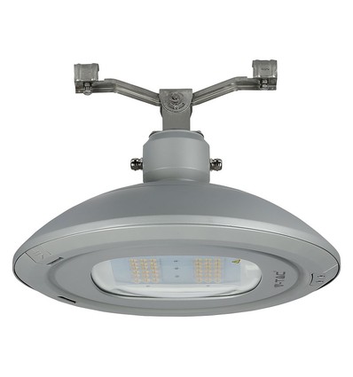 100W LED vejarmatur til wireophæng - 130lm/W, Samsung LED chip, IP65, 4000K, grå, IK08