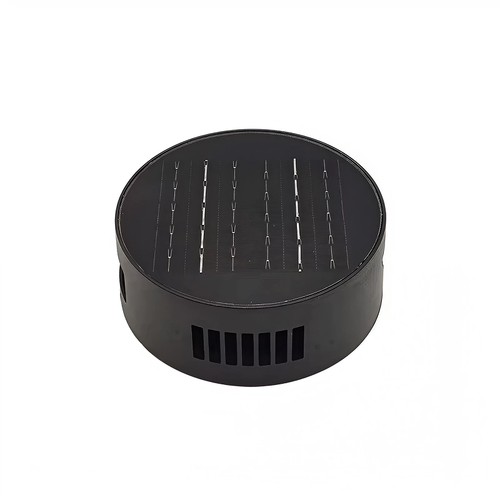 Solcelle sensor væglampe - Sort, rund, roterbar, skumringssensor, IP54