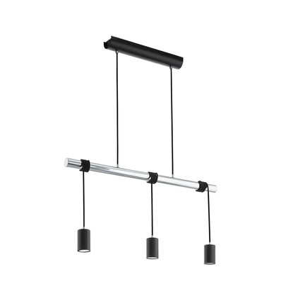 Outlet: EGLO Townshend 3 Pendel Med 3x5W GU10 LED Pære i Sort/Stål/Krom