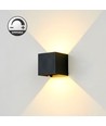 LEDlife CUBIC 6W Dæmpbar væglampe - Sort, firkantet, op/ned, justerbar, inde / ude, IP65, inkl. lyskilde