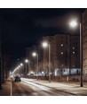 50W skumrings LED gadelampe - Skumringssensor, Ø60 mm, IP65, sort, 230V