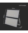 500W Super High Power LED projektør, Samsung LED chip - 135lm/W, 67.500lm, IP65, sort, 4000K, 5 års garanti
