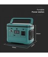 Powerstation 568Wh - 500W, med strømudtag, 1x 230V AC output