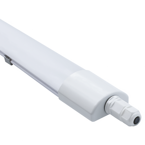 150cm vandtæt komplet LED armatur - 45W, gennemfortrådet, IP65, 230V