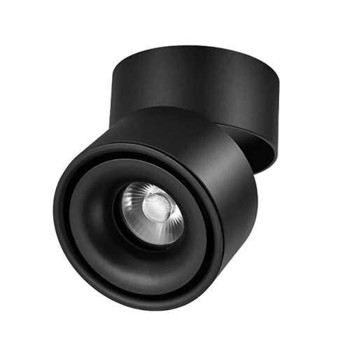 Dæmpbar LED loftspot RA98 - 10W, sort, justerbart, til påbygning
