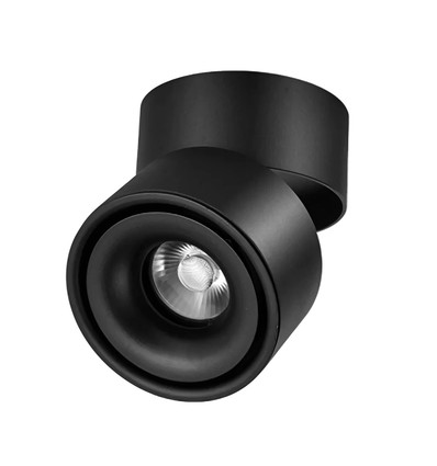 Vero 10W LED påbygningsspot i sort - RA98, dæmpbar, roterbar