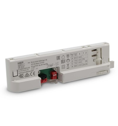 Erstatningsdriver til skinnespot - Hvid, Passer til 3-faset skinnespot, 24-42V, 650-800mA