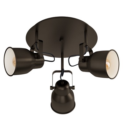 Outlet: EGLO Mitchley Loftlampe Til 3xE27 Rund i Mørk Bronze