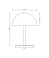 Mogu LN2 Hvid bordlampe - Ø18 cm, G9, 230V, uden lyskilde