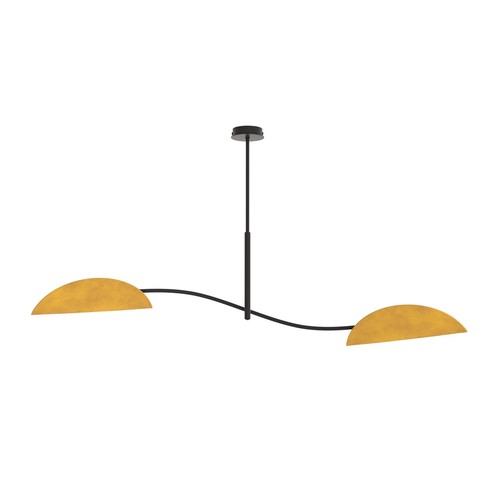 Lotus 2 Sort/Gullig-orange loftslampe - E14, 230V, uden lyskilde