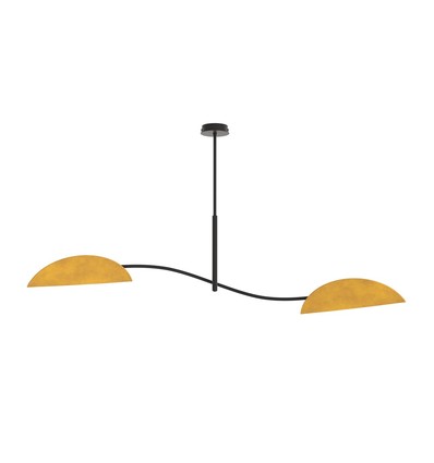 Lotus 2 Sort/Gullig-orange loftslampe - E14, 230V, uden lyskilde