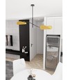 Lotus 2 Sort/Gullig-orange loftslampe - E14, 230V, uden lyskilde