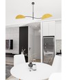 Lotus 2 Sort/Gullig-orange loftslampe - E14, 230V, uden lyskilde