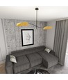 Lotus 2 Sort/Gullig-orange loftslampe - E14, 230V, uden lyskilde