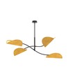 Lotus 4 Sort/Gullig-orange loftslampe - E14, 230V, uden lyskilde