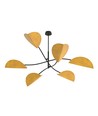 Lotus 6 Sort/Gullig-orange loftslampe - E14, 230V, uden lyskilde