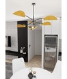 Lotus 6 Sort/Gullig-orange loftslampe - E14, 230V, uden lyskilde