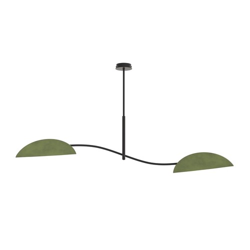 Lotus 2 Sort/Grøn loftslampe - E14, 230V, uden lyskilde