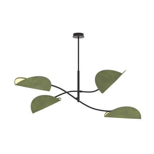 Lotus 4 Sort/Grøn loftslampe - E14, 230V, uden lyskilde