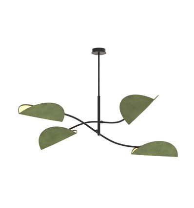 Lotus 4 Sort/Grøn loftslampe - E14, 230V, uden lyskilde