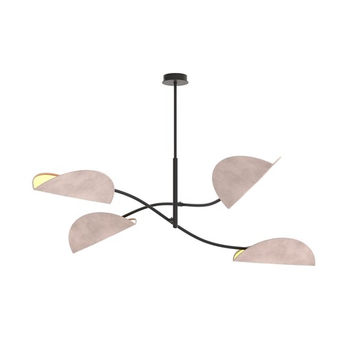 Lotus 4 Sort/Grå loftslampe - E14, 230V, uden lyskilde