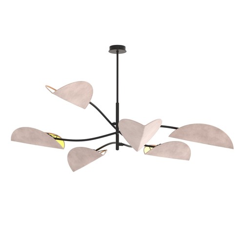 Lotus 6 Sort/Grå loftslampe - E14, 230V, uden lyskilde