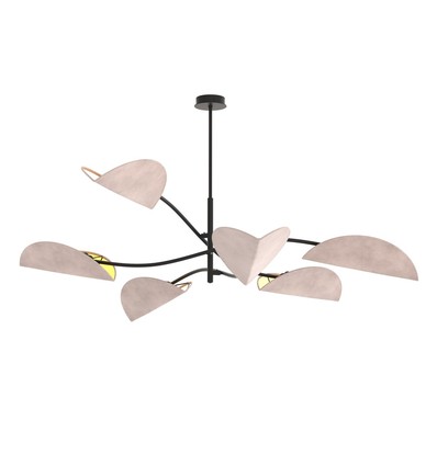 Lotus 6 Sort/Grå loftslampe - E14, 230V, uden lyskilde