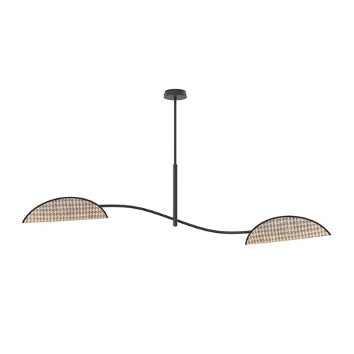 Lotus 2 Sort/Naturlig loftslampe - E14, 230V, uden lyskilde