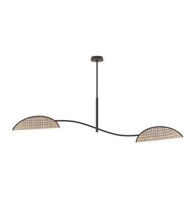 Lotus 2 Sort/Naturlig loftslampe - E14, 230V, uden lyskilde