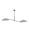 Lotus 2 Sort/Naturlig loftslampe - E14, 230V, uden lyskilde