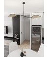 Lotus 2 Sort/Naturlig loftslampe - E14, 230V, uden lyskilde
