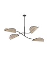Lotus 4 Sort/Naturlig loftslampe - E14, 230V, uden lyskilde